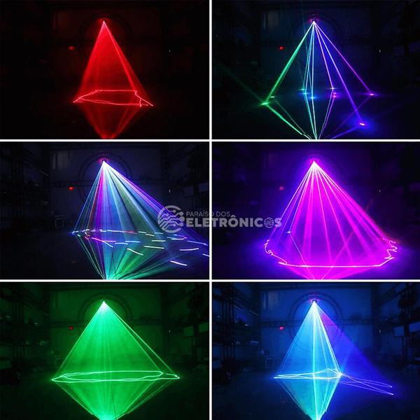 Imagem de Canhão Holografico RGB 500mw Controle Remoto DMX Bivolt Dj Iluminação Efeito Laser - 194883