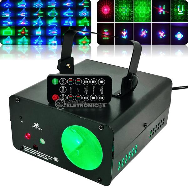 Imagem de Canhão Holografico RGBW Controle Remoto Bivolt Dj Iluminação Efeito Laser TB1318