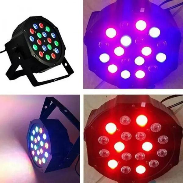 Imagem de Canhão Jogo De Luz 18 Leds 80W Rgb Jogo De Luz