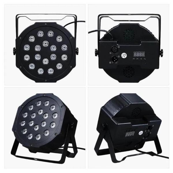 Imagem de Canhão Jogo de Luz 18 LEDs Efeito RGB Strobo Flash Iluminação Para Festa - LK184