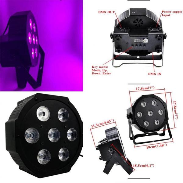 Canhão Jogo De Luz 7 Leds Rgb 80w Strobo Fornece Vários Efeitos de Iluminação 30-90W DS3854 Imagem de Canhão Jogo De Luz 7 Leds Rgb 80w Strobo Fornece Vários Efeitos de Iluminação 30-90W DS3854