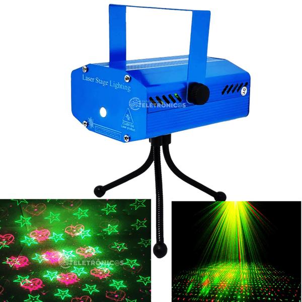 Imagem de Canhão Laser Projetor Raios Holográfico Acompanha A Batida Da Música Ritmo DJ DY8636