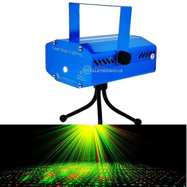 Imagem de Canhão Laser Projetor Raios Holográfico Efeitos Strobo Possui Sensor Rítmico DY8635