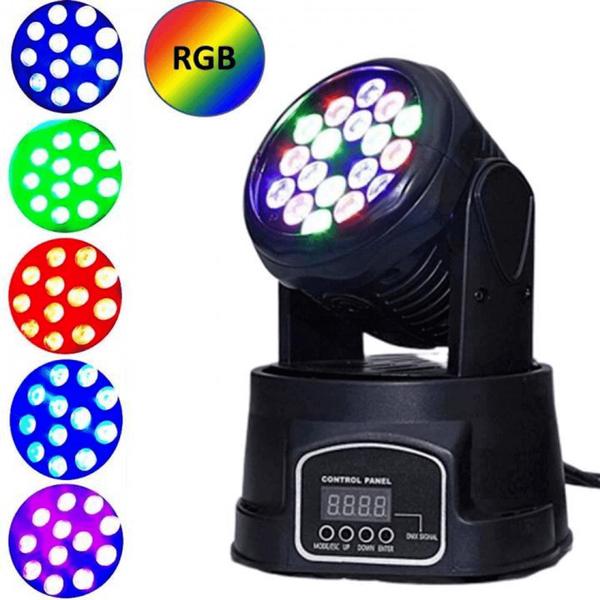 Imagem de Canhão Moving Head 18 LEDs RGB Efeito Strobo Profissional 80W LK294