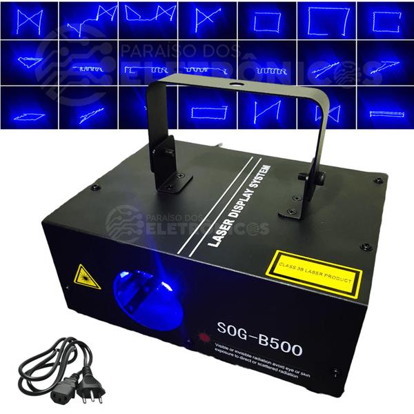 Imagem de Canhão Raio Laser Holográfico Luz Azul Festa Balada Possui Sensor Rítmico Bivolt SOGB500