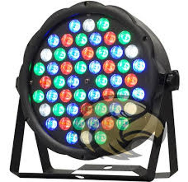 Imagem de Canhão Refletor 54 Leds Rgbw Par 64 Dmx Digital Bivolt