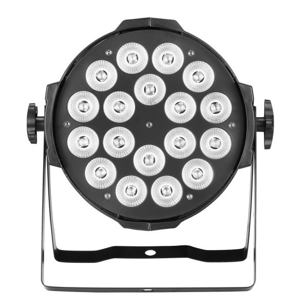 Canhao Refletor Led Par 64 Opt Par 18 Leds 18w Dmx Rgbwa+uv - LUMINOS Imagem de Canhao Refletor Led Par 64 Opt Par 18 Leds 18w Dmx Rgbwa+uv