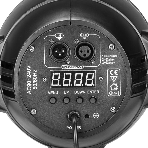 Canhao Refletor Led Par 64 Opt Par 18 Leds 18w Dmx Rgbwa+uv - LUMINOS Imagem de Canhao Refletor Led Par 64 Opt Par 18 Leds 18w Dmx Rgbwa+uv