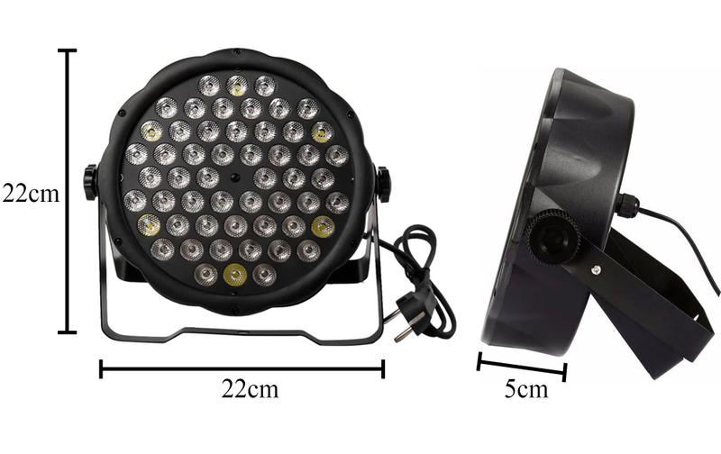 Imagem de Canhao Refletor Par Led 54 Led Rgb Dmx Projetor Festa