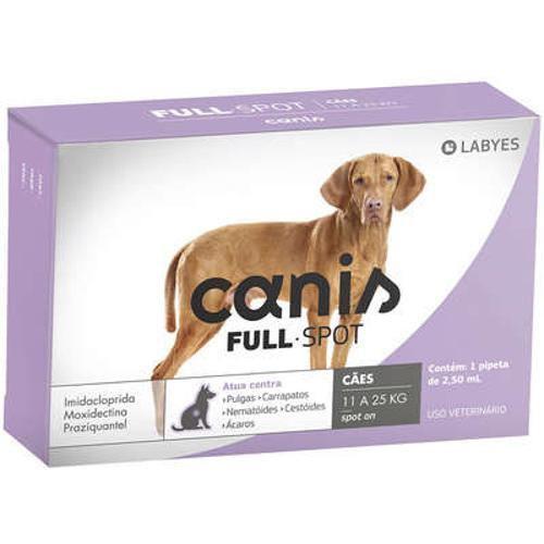 Imagem de Canis Full Spot Antipulgas Cães 11 A 25Kg C/1 Pipeta 2,50Ml