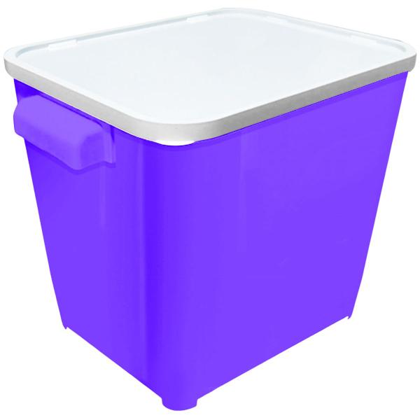 Imagem de Canister Container Armazenador Guarda Ração Cachorro Gato Com Tampa 6,0 Kg Roxo Furacão Pet