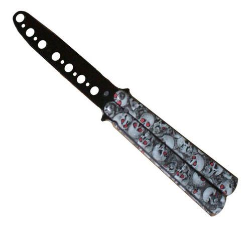 Imagem de Canivete Borboleta Butterfly Balisong Caveira Treino