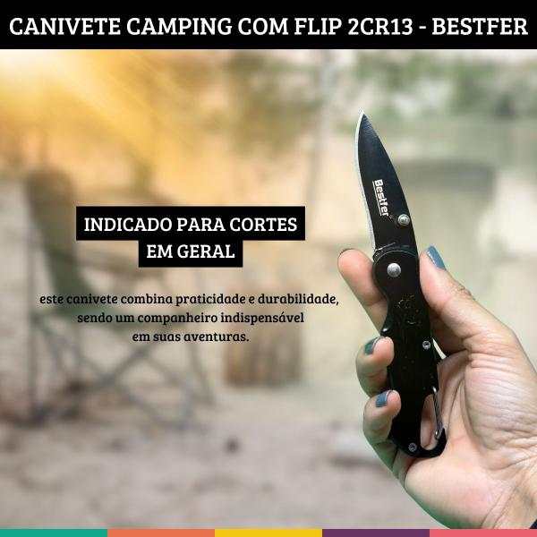 Imagem de Canivete Camping Com Flip Aço Inoxidável - Bestfer