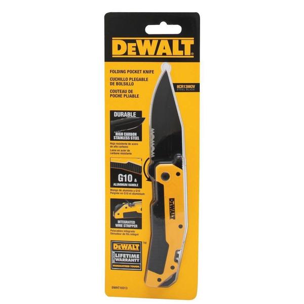 Imagem de Canivete de bolso dobrável DEWALT Premium 8CR13MOV Steel Blade