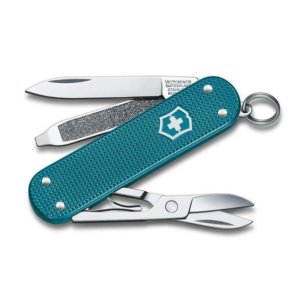 Canivete de Bolso Pequeno Victorinox Classic Alox Verde Imagem de Canivete de Bolso Pequeno Victorinox Classic Alox Verde