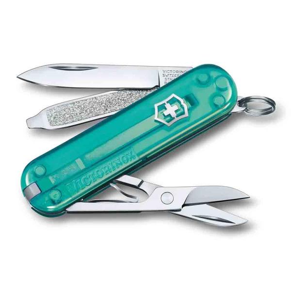 Canivete de Bolso Pequeno Victorinox Classic SD Translúcido Imagem de Canivete de Bolso Pequeno Victorinox Classic SD Translúcido
