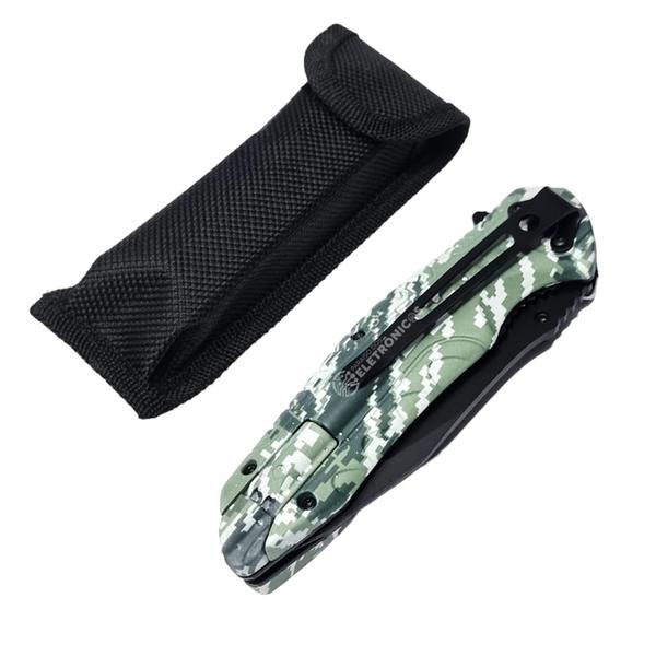 Imagem de Canivete Militar Afiado Com Clip Camuflado e Trava Liner Lock Alta Durabilidade SLKD03 SLKD05