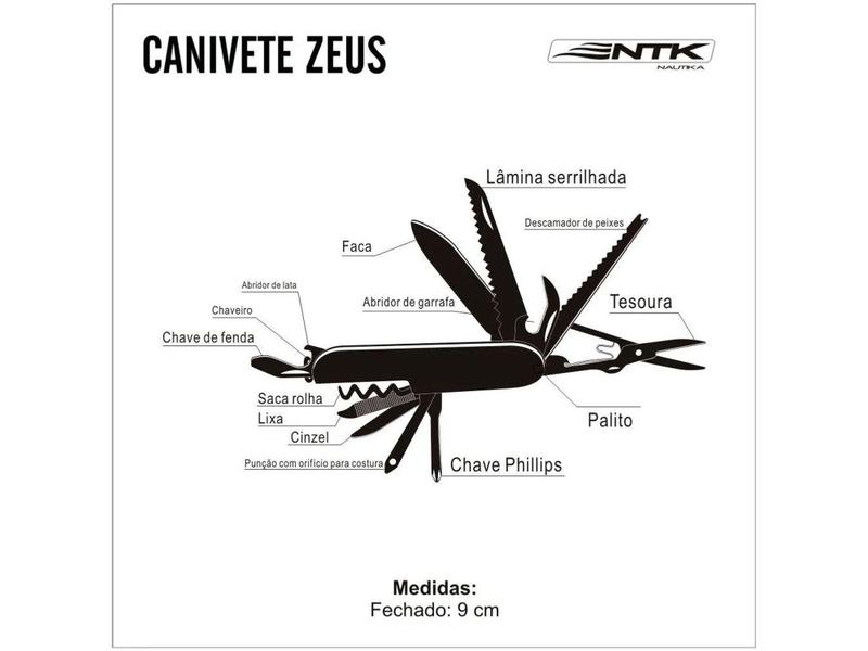 Imagem de Canivete Multifunção NTK Zeus