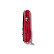 Imagem de Canivete Suíço Huntsman Victorinox Vermelho Translúcido 15 funções Original 1.3713.T