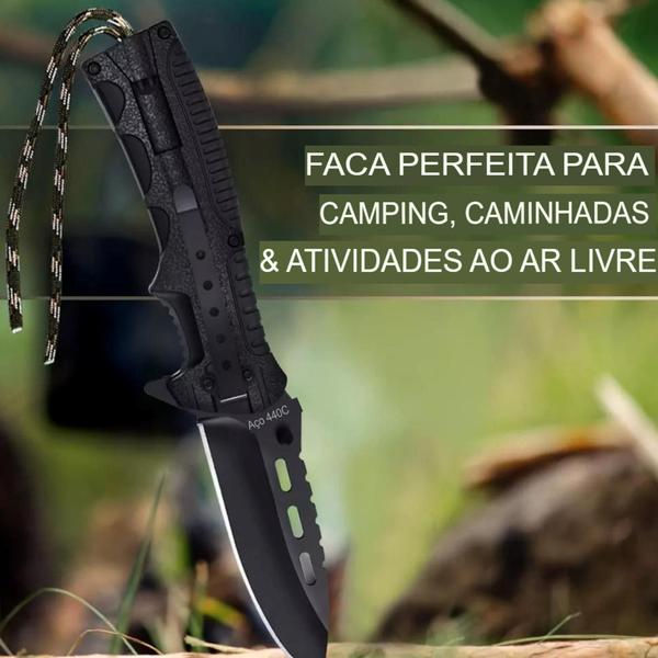 Imagem de Canivete Tático Pederneira Camping Semiautomático Cabo Paracord Ideal Para Presentear SLKD121