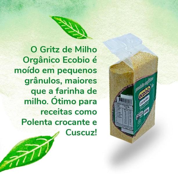 Imagem de Canjiquinha Orgânica Ecobio (Gritz de Milho) Alto Vácuo 400g