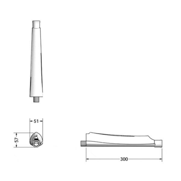 Cano Braço Para Chuveiro Ducha 30cm Lorenzetti Branco Compacto Imagem de Cano Braço Para Chuveiro Ducha 30cm Lorenzetti Branco Compacto