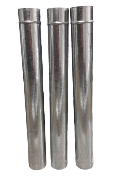 Imagem de Cano para fogão a lenha 1,00mt c/ 3unid GALVANIZADO 035mm - Kiare