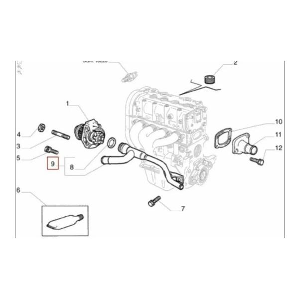 Imagem de Cano Tubo Agua Fiat Uno Palio Siena Doblo Fire 55254086