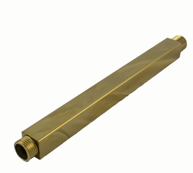 Imagem de Cano Tubo Dourado Golden Braço Suporte Quadrado de Metal Teto 24 cm P/ Ducha