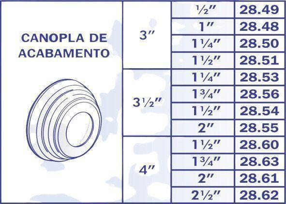 Imagem de Canopla De Acabamento Disco 4" Tubo 2.1/2 28.62