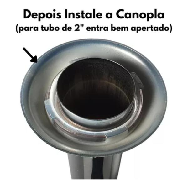 Imagem de Canopla Universal Metalizada P/ Sifão Tubo Extensivo Blukit