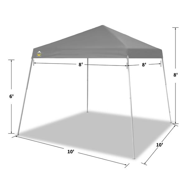 Imagem de Canopy Tent CROWN SHADES 8x8 Pop Up Slant Leg com bolsa de transporte cinza