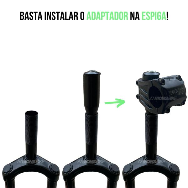 Imagem de Canote Adaptador Para Suporte De Guidão Ahead Set 21.1mm Aço