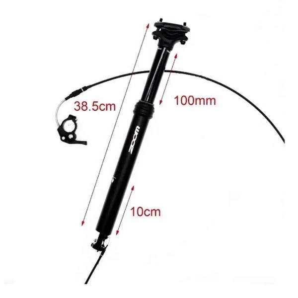 Imagem de Canote Selim Retrátil Alumínio 31.6 X 385mm Curso 100mm Cabo Externo Zoom