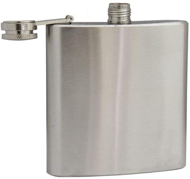 Imagem de Cantil Bolso Porta Bebida Aço Inox Whisky Vodka Rum 200 Ml