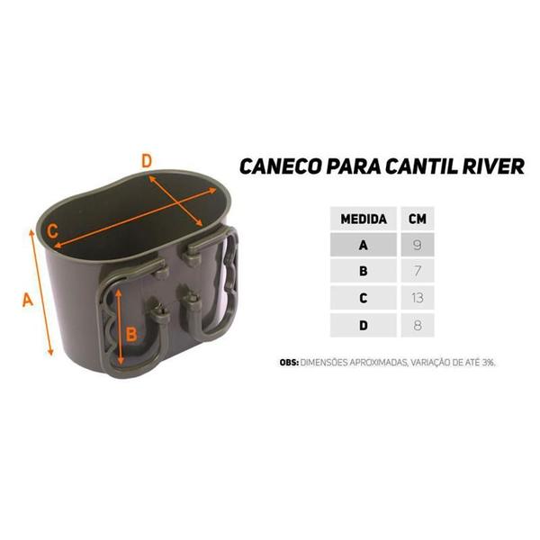 Imagem de Cantil + Caneco Cantil Polipropleno + Porta Cantil Usa Verde