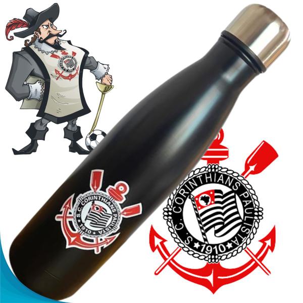 Imagem de Cantil de Academia Inoxidável 750ml Corinthians Para Todos os Dias Ideal Para Presente