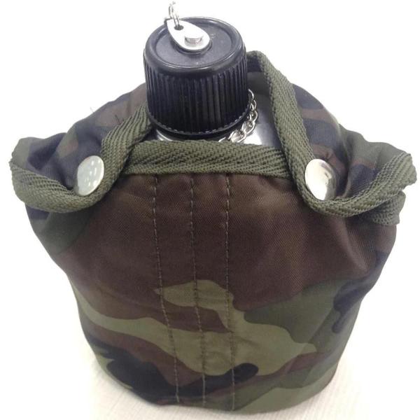 Imagem de Cantil de Aluminio CAMUFLADO 900 ml Verde Militar NTK