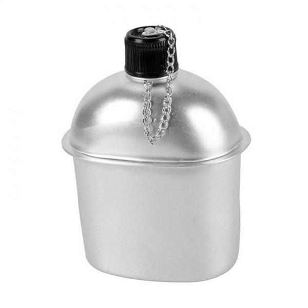 Imagem de Cantil de Aluminio Nautika 900 Ml Cor Verde Militar para Camping