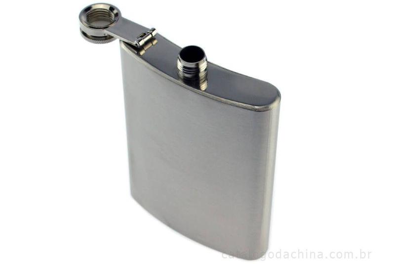 Imagem de Cantil De Bolso Porta Bebida Aço Inox Whisky Vodka Rum 200ml