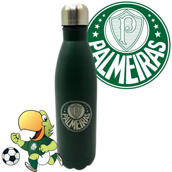 Cantil de Inox 750ml Palmeiras FC Fanático - BlackWatch Imagem de Cantil de Inox 750ml Palmeiras FC Fanático