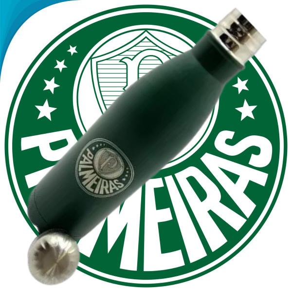 Cantil de Inox 750ml Palmeiras FC Fanático - BlackWatch Imagem de Cantil de Inox 750ml Palmeiras FC Fanático