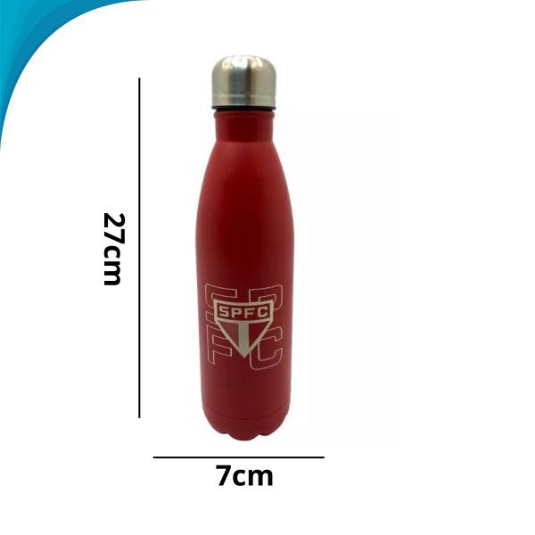 Cantil de Inox 750ml São Paulo FC Fanático - Zonne Imagem de Cantil de Inox 750ml São Paulo FC Fanático