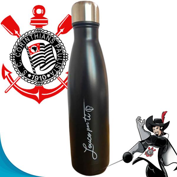 Imagem de Cantil Esportivo Inox 750ml Corinthians Ideal Para Esportes Original Oficial