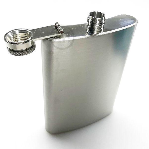 Imagem de Cantil Inox de Bolso para Whisky 266 ML  (9oz) Prata