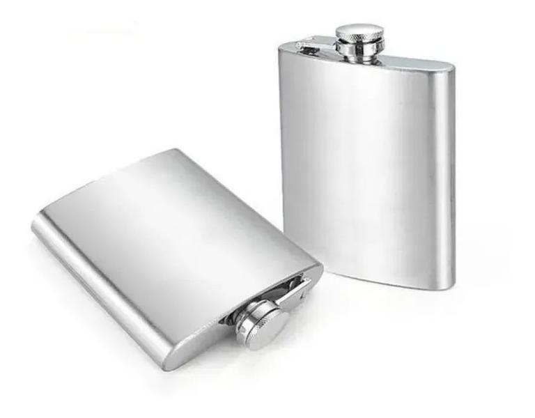 Imagem de Cantil Inox de Bolso Porta Bebidas Garrafa Whiskeira Militar 5oz 6oz 8oz