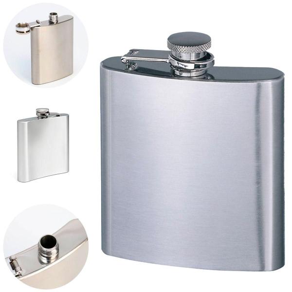 Imagem de Cantil Inox Frasco 200Ml Garrafa Whiskeira Bolso Bar Cor