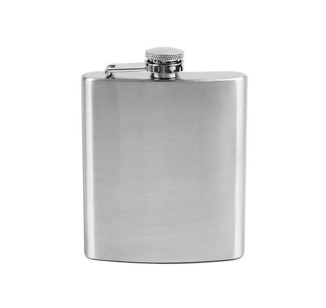 Imagem de Cantil Porta Bebida De Bolso 230ml Inox Whisky Vodka Rum