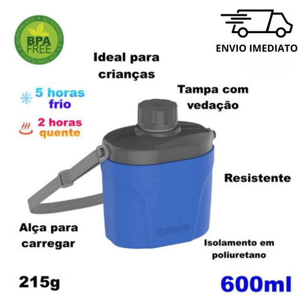 Imagem de Cantil Safari 600ml Azul - SOP09003.0580.55 - Soprano