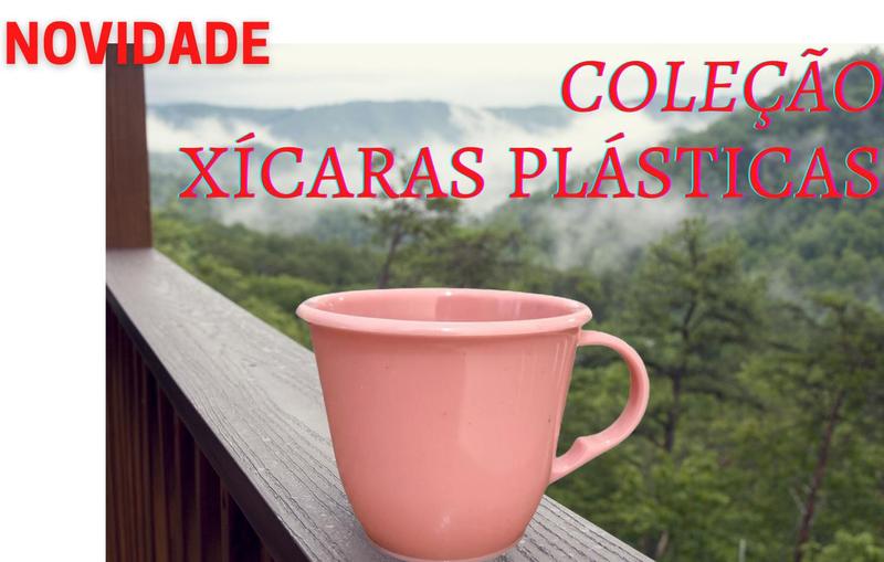 Imagem de Cantinho Do Café 6 Xícaras 170ml Acrilícas Com Suporte E Bandeja De Madeira Coffee Rosa